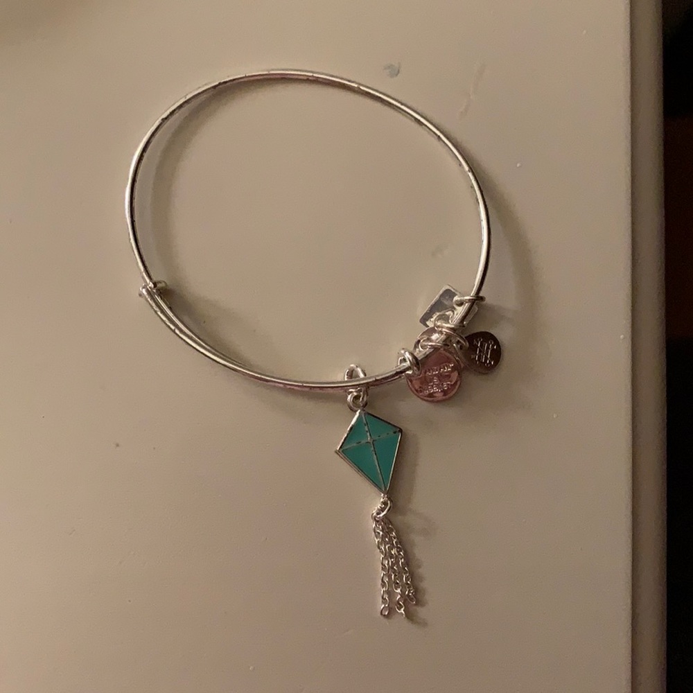 Alex and ani kite teal bracelet